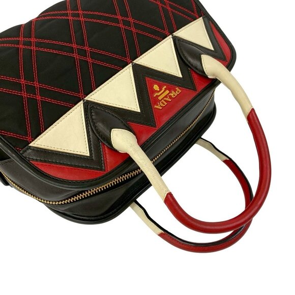 PRADA Black Leather Shoulder Bag - Picture 4 of 10